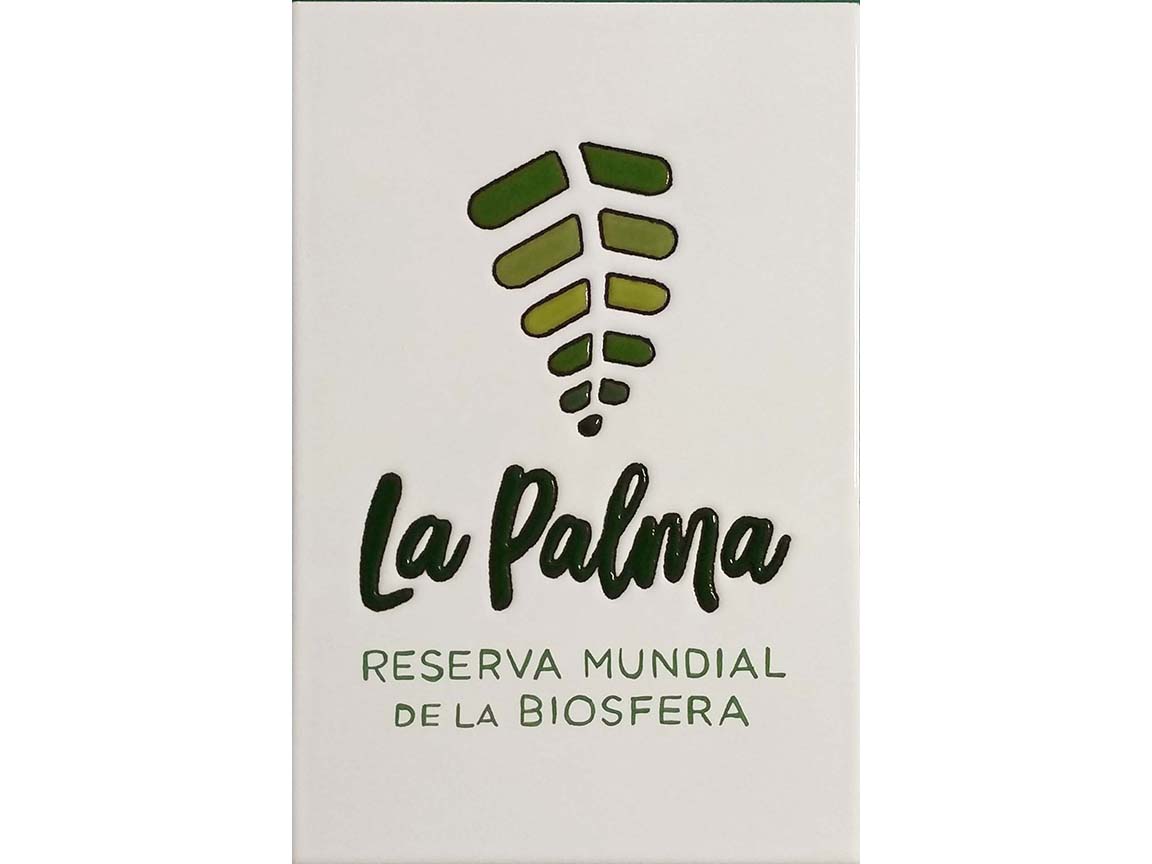 Placa de cerámica con logo La Palma