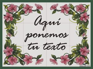 Mural Cerámica Flores Rosa