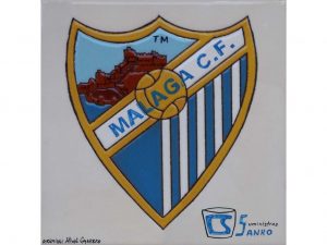 Azulejo con escudo DEL MÁLAGA CF