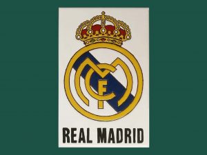 Azulejo Real Madrid. Original plaqueta de cerámica hecha a mano